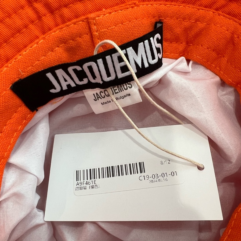 NWT Jacquemus Orange Bucket Hat, OS - Picture 5 of 6